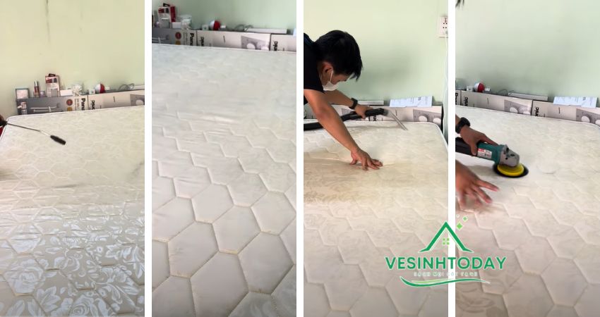 Một số hình ảnh giặt nệm quận 7 tại nhà thực tế